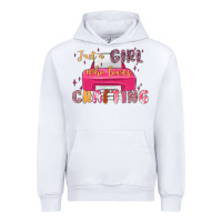 White just a girl who loves crafting Urban Hoodie - MaliasSmallBusiness