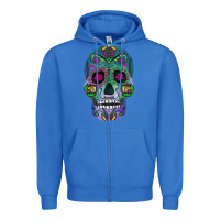 True Royal sugar skull Zipper Hoodie - FaDigitalArtStudio