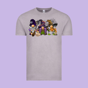 Halloween Gnomies Vintage Tee Designed By Barkaloodesign