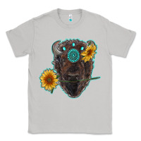 Moon Dust bison head with sunflowers and gemstone Classic Tee - RanaPortraitStore