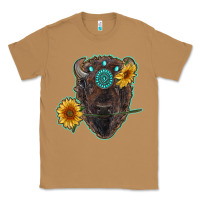 Toasted Coconut bison head with sunflowers and gemstone Classic Tee - RanaPortraitStore
