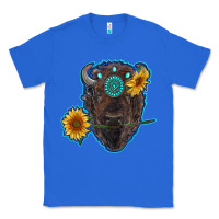 True Royal bison head with sunflowers and gemstone Classic Tee - RanaPortraitStore