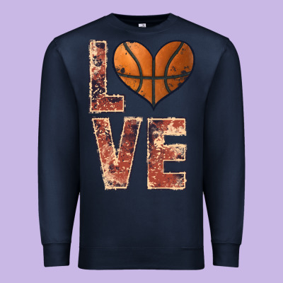 Basketball Love Premium Sweatshirt Designed By Jahusdesignshop