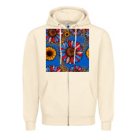 Sandshell usa sunflowers seamless pattern Zipper Hoodie - HRA Design Shop