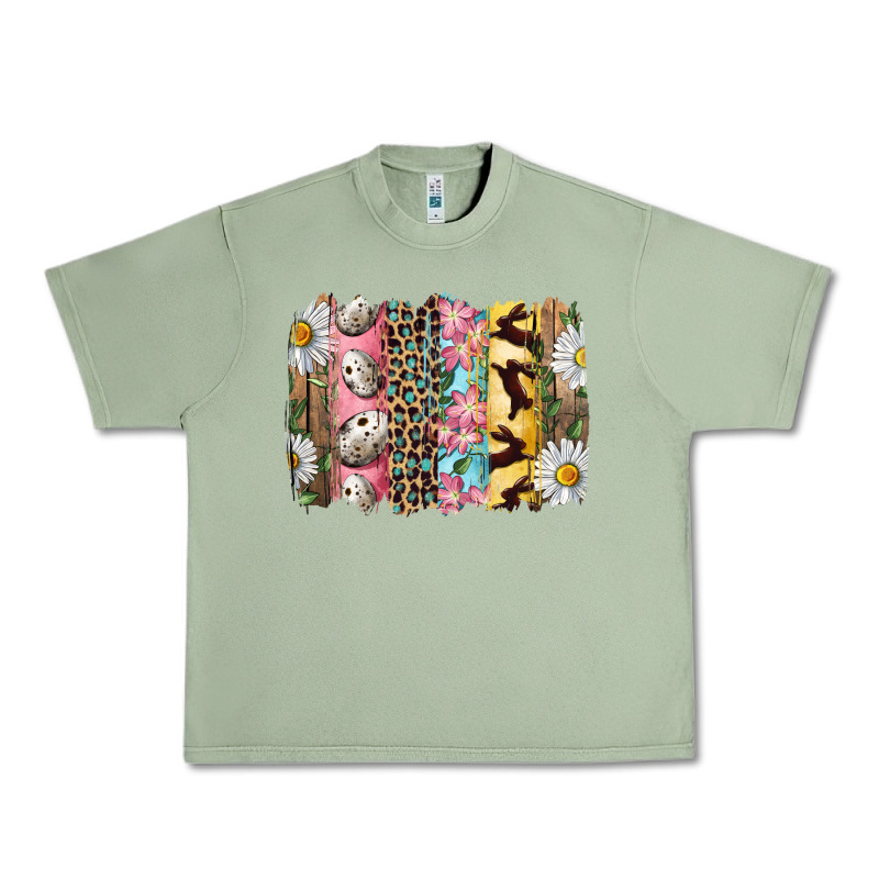 Easter Brushstroke With Quail Eggs Daisy And Bunny Urban Heavy Tee by RanaPortraitStore | Teevron