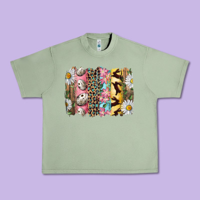 Easter Brushstroke With Quail Eggs Daisy And Bunny Urban Heavy Tee Designed By Ranaportraitstore