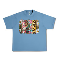 Pebble Blue Easter Brushstroke With Quail Eggs Daisy And Bunny Urban Heavy Tee - RanaPortraitStore