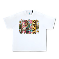 White Easter Brushstroke With Quail Eggs Daisy And Bunny Urban Heavy Tee - RanaPortraitStore