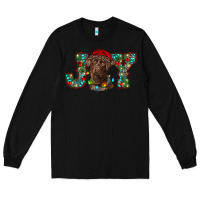 Black labrador retriever christmas joy Long Sleeve Tee - RanaPortraitStore