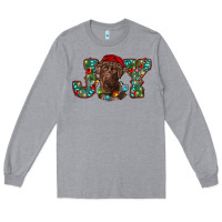 Heather Grey labrador retriever christmas joy Long Sleeve Tee - RanaPortraitStore