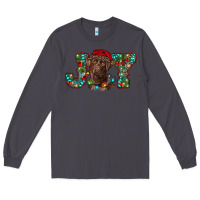Smoke labrador retriever christmas joy Long Sleeve Tee - RanaPortraitStore