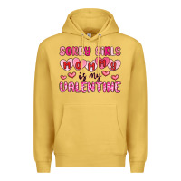 Antique Gold sorry girls mommy is my valentine Premium Hoodie - MaliasSmallBusiness