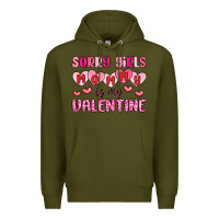 Army Green sorry girls mommy is my valentine Premium Hoodie - MaliasSmallBusiness