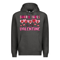Charcoal Heather sorry girls mommy is my valentine Premium Hoodie - MaliasSmallBusiness