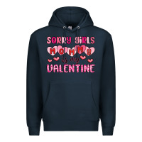 Navy sorry girls mommy is my valentine Premium Hoodie - MaliasSmallBusiness