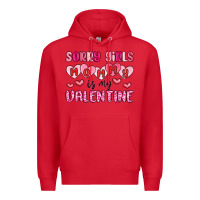 Red sorry girls mommy is my valentine Premium Hoodie - MaliasSmallBusiness