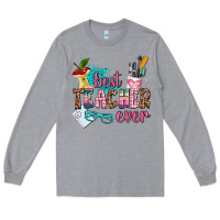Heather Grey best teacher ever Long Sleeve Tee - AdoDesignShop