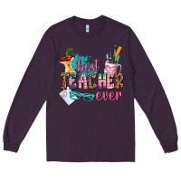 Plum best teacher ever Long Sleeve Tee - AdoDesignShop