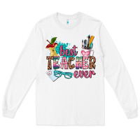 White best teacher ever Long Sleeve Tee - AdoDesignShop
