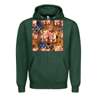 Sports Green american pigs seamless pattern Zipper Hoodie - HRA Design Shop