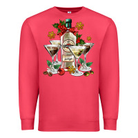 Cardinal Christmas martini  and martini bottle Premium Sweatshirt - AdoDesignShop