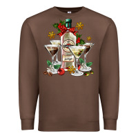 Chestnut Christmas martini  and martini bottle Premium Sweatshirt - AdoDesignShop