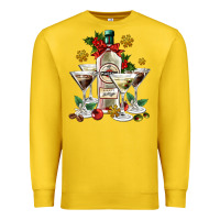 Lemon Christmas martini  and martini bottle Premium Sweatshirt - AdoDesignShop
