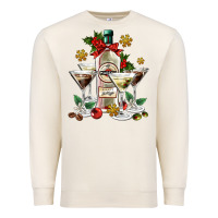 Sandshell Christmas martini  and martini bottle Premium Sweatshirt - AdoDesignShop