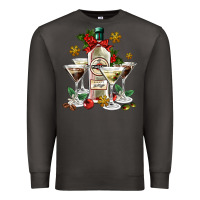 Smoke Christmas martini  and martini bottle Premium Sweatshirt - AdoDesignShop