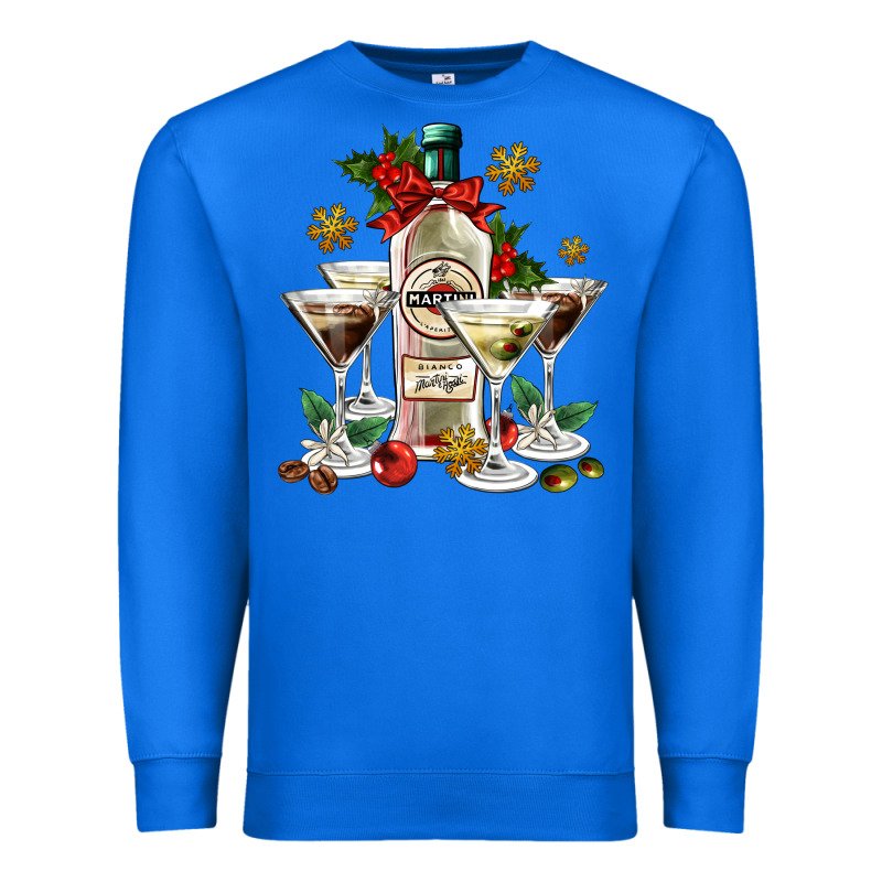 Christmas Martini  And Martini Bottle Premium Sweatshirt by AdoDesignShop | Teevron