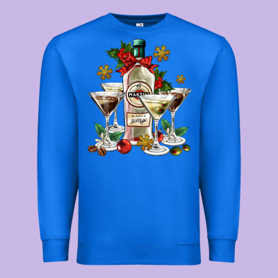 Christmas Martini  And Martini Bottle Premium Sweatshirt Designed By Adodesignshop