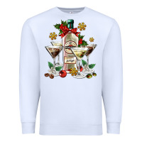 White Christmas martini  and martini bottle Premium Sweatshirt - AdoDesignShop