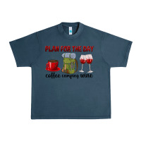 Midnight Navy Plan for the day coffee camping wine Urban Heavy Tee - texasbilliewilder