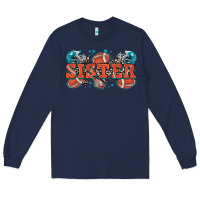 Navy sister American football Long Sleeve Tee - Zillion Design Studio