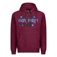 Burgundy in my boy mom era Premium Hoodie - MaliasSmallBusiness