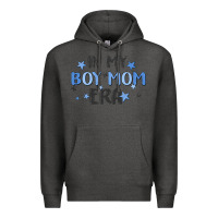 Charcoal Heather in my boy mom era Premium Hoodie - MaliasSmallBusiness