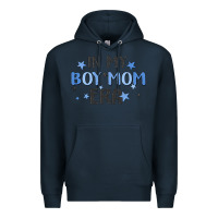 Navy in my boy mom era Premium Hoodie - MaliasSmallBusiness