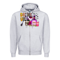 Heather Grey drink up witches Zipper Hoodie - CowhideDigitalArt