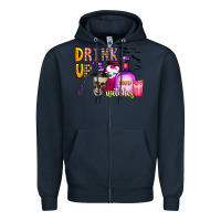 Navy drink up witches Zipper Hoodie - CowhideDigitalArt