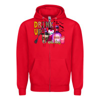 Red drink up witches Zipper Hoodie - CowhideDigitalArt
