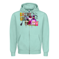 Seafoam drink up witches Zipper Hoodie - CowhideDigitalArt