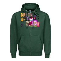 Sports Green drink up witches Zipper Hoodie - CowhideDigitalArt