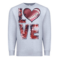 Heather Grey football love Premium Sweatshirt - JahusDesignShop