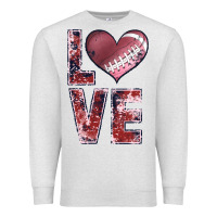 Oatmeal Heather football love Premium Sweatshirt - JahusDesignShop