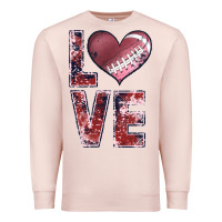 Pale Pink football love Premium Sweatshirt - JahusDesignShop