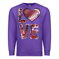 Purple football love Premium Sweatshirt - JahusDesignShop
