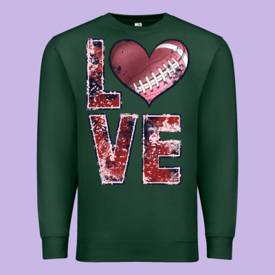 Football Love Premium Sweatshirt Designed By Jahusdesignshop
