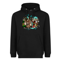 Black love wood slice ornament Heavyweight Hoodie - JahusDesignShop