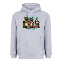 Heather Grey love wood slice ornament Heavyweight Hoodie - JahusDesignShop