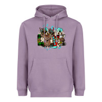 Lavender love wood slice ornament Heavyweight Hoodie - JahusDesignShop